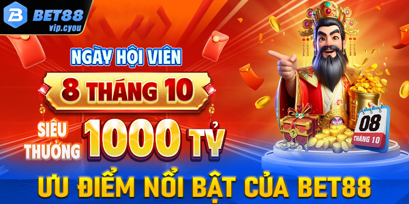 Những ưu điểm nổi bật mà sòng bạc Bet88 đang sở hữu